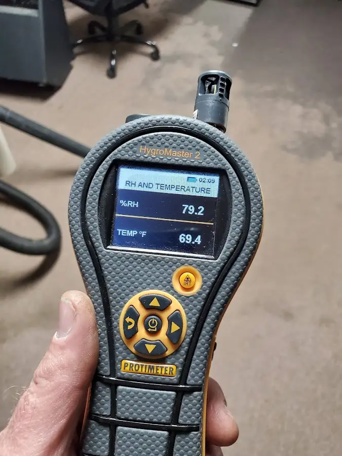 Moisture meter humidity assessment for Fire & Smoke Damage Restoration in Barbecue